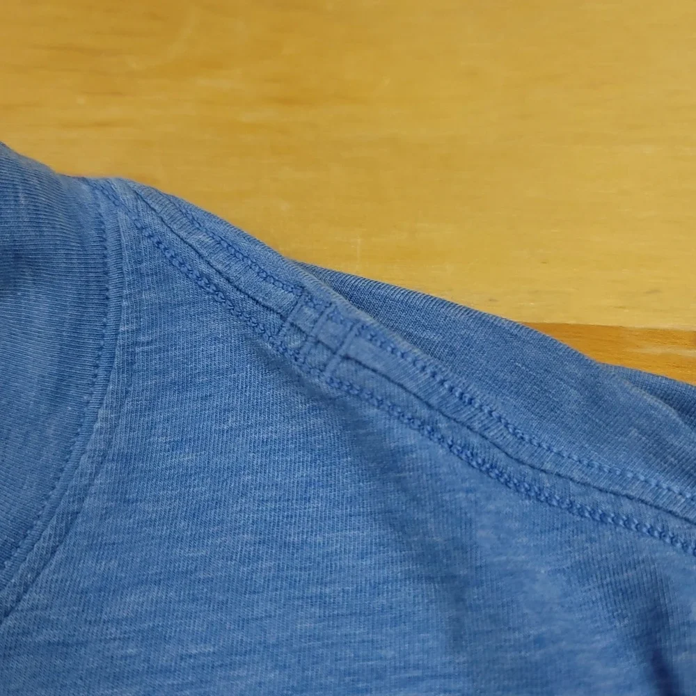 Lululemon Crew Neck T Shirt Blue Heathered Short Sleeve Athleisure Women